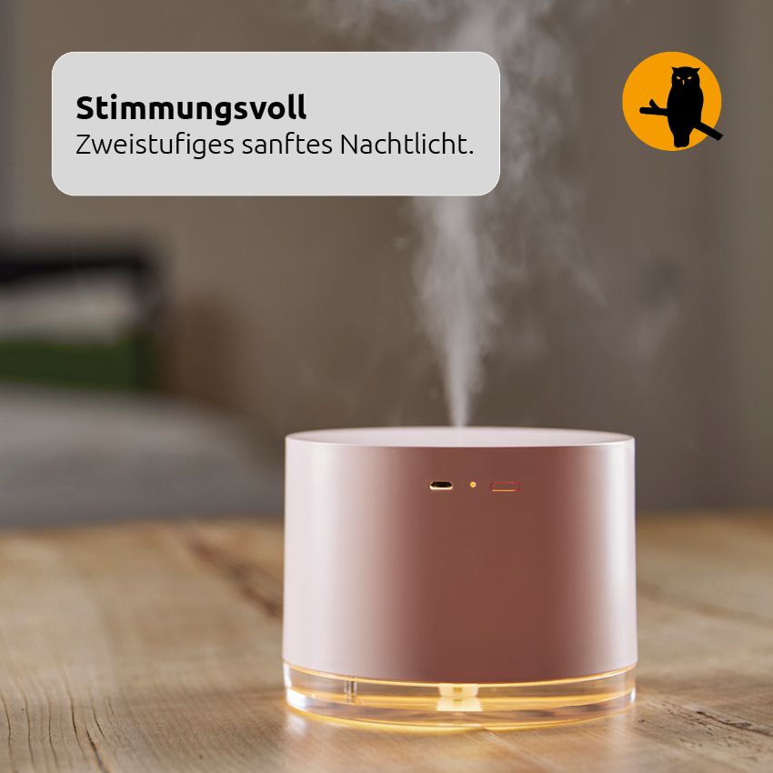 Nachtwaechter Luftbefeuchter Mina pink