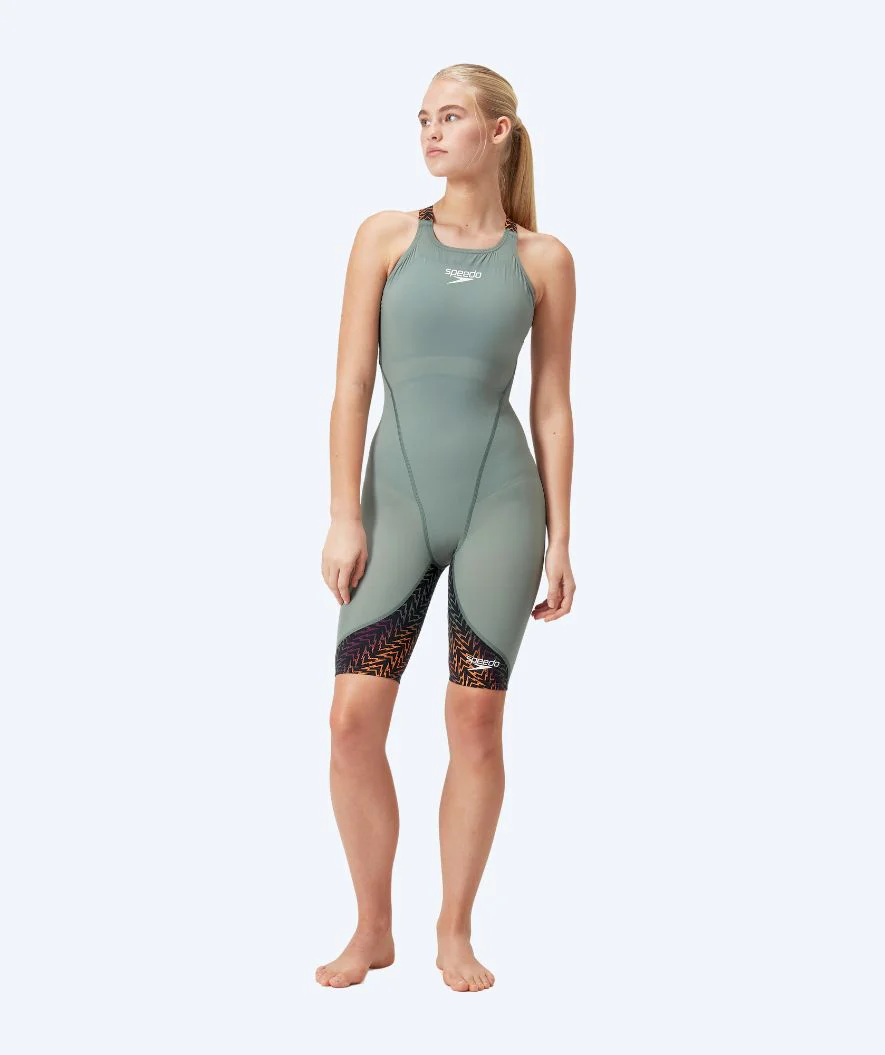 Speedo konkurrence badedragt til damer - LZR Ignite - Grøn/orange
