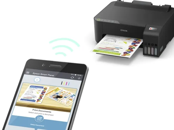 Epson EcoTank L1250 - Printer - farve - blækprinter - kan genopfyldes - A4 - 5760 x 1440 dpi - op til 10 spm (mono) / op til 5 spm (farve) - kapacitet: 100 ark - USB, Wi-Fi - sort