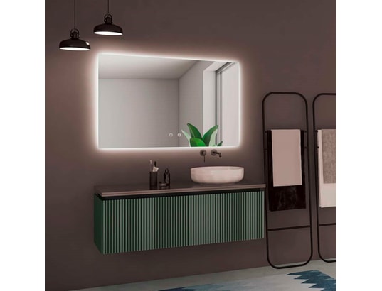 CRISTALED - Miroir de salle de bains lumineux éclairage intégré led rétr...