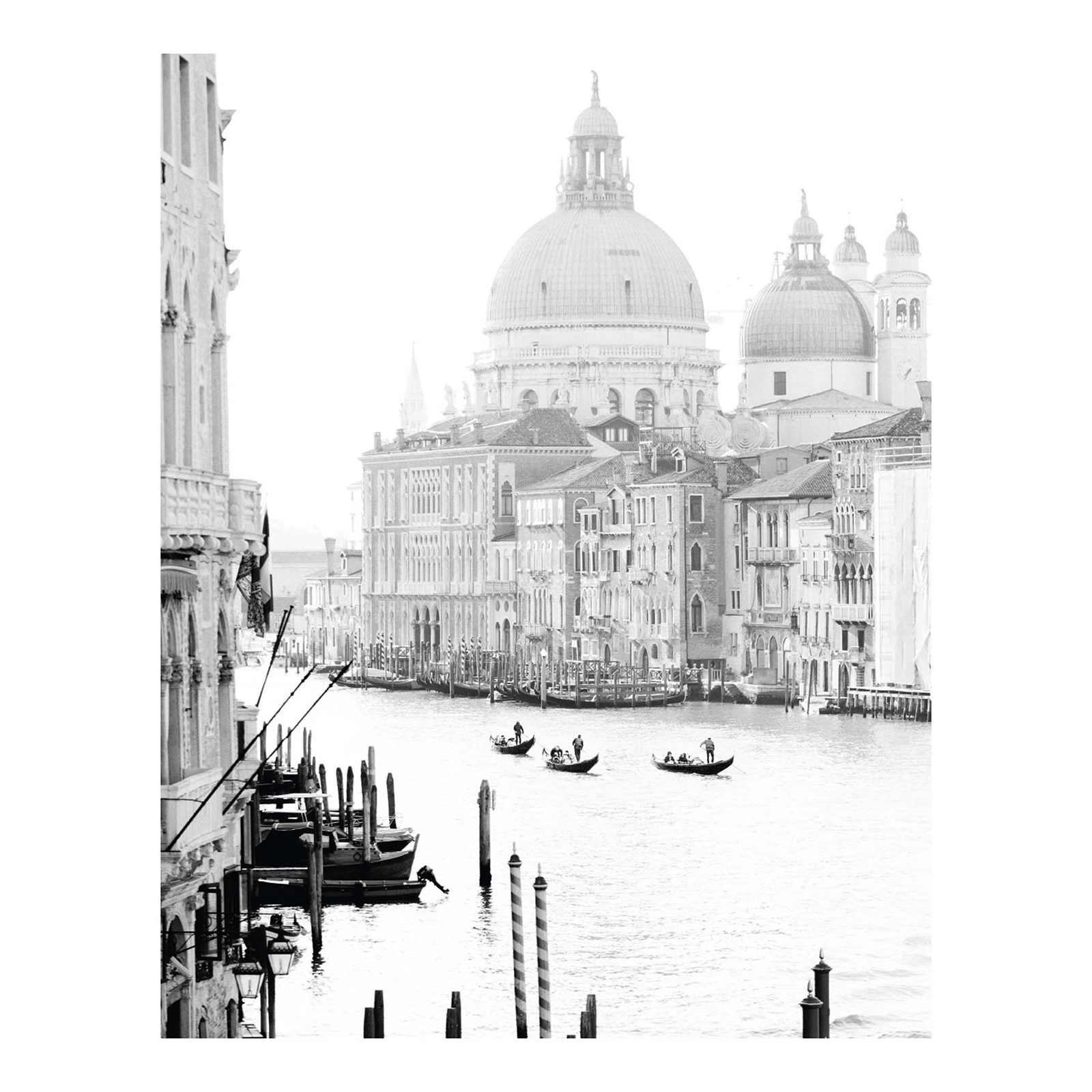 Gerahmtes Bild VENEDIG - schwarz-weiß - 40x50 cm