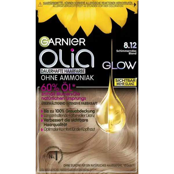 Glow Dauerhafte Haarfarbe 8.12 Schimmerndes Blond