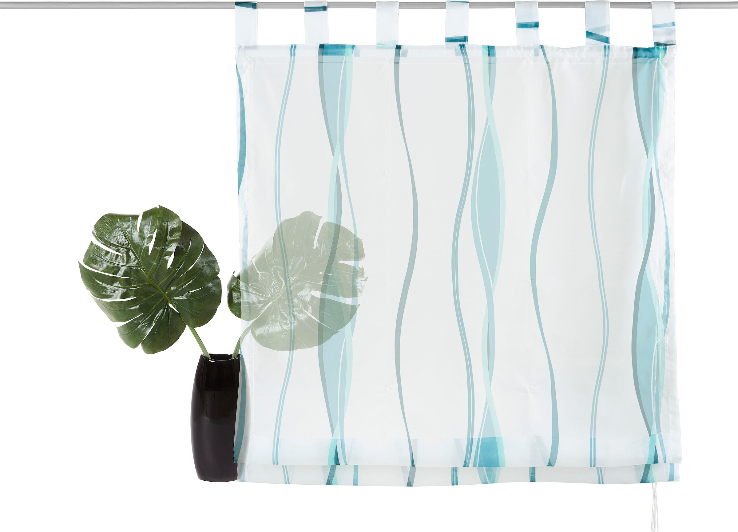 my home Raffrollo »Dimona« mit Schlaufen Transparent, Voile, Polyester