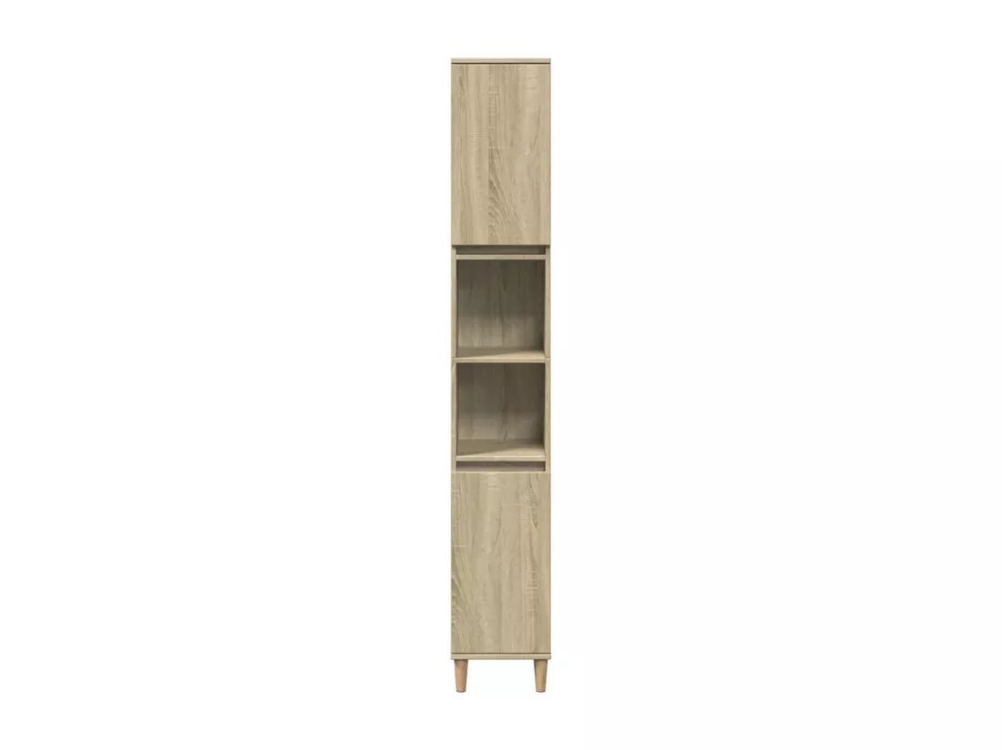 Armoire salle de bain chêne sonoma 30x30x190 cm