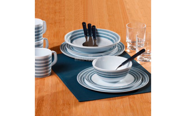 Brunner Bluebay Melamingeschirr-Set 16tlg