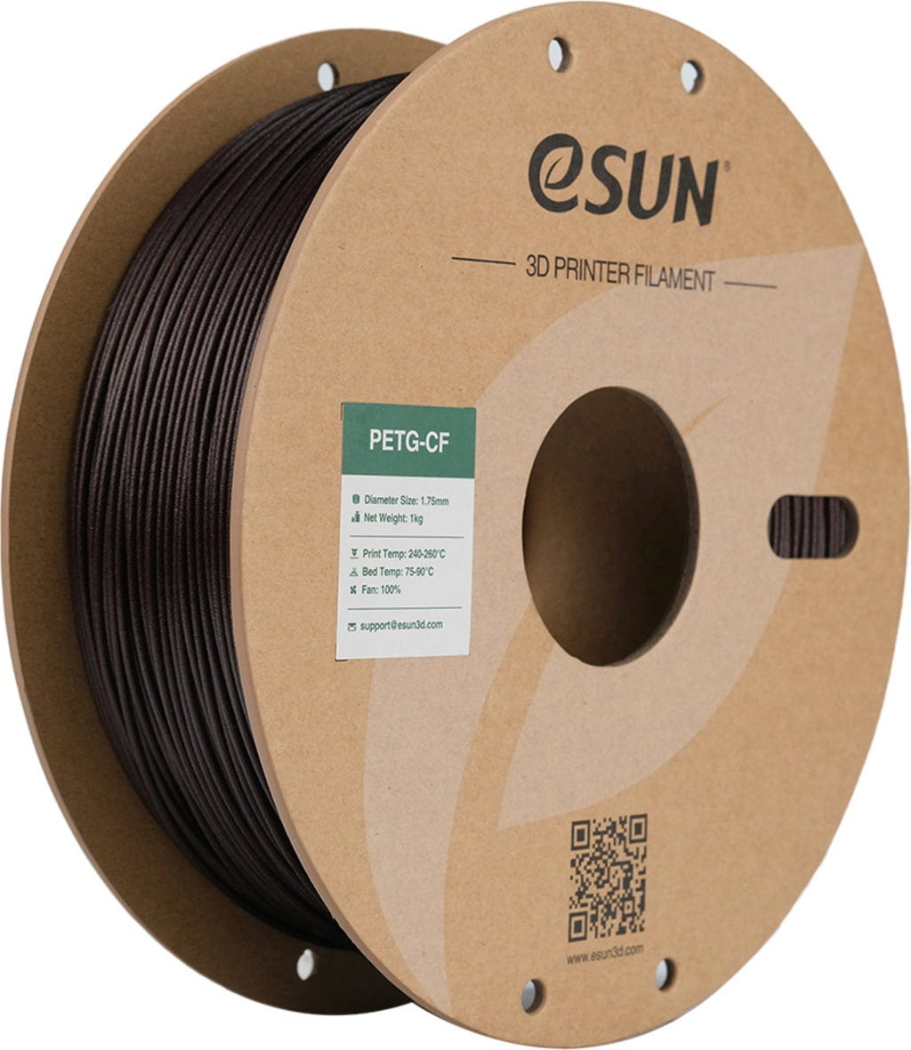 eSUN  PETG-CF Black Red, 1,75 mm / 1000 g    PETG mit Kohlefasern