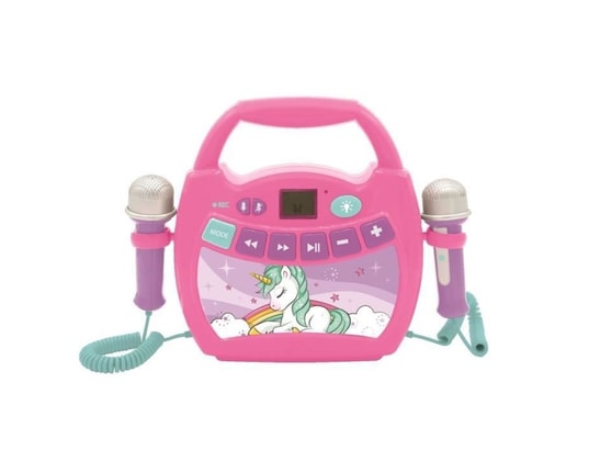LEXIBOOK - Lecteur MP3 Enceinte bluetooth licorne - effets lumineux, micros et ba...