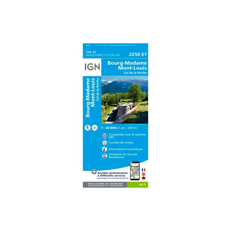 Bourg-Madame.Mont-Louis.Col De La Perche - Carte topographique