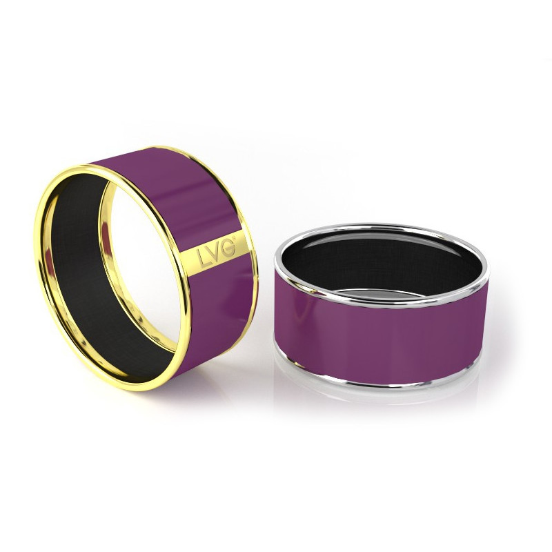 Legend Vogue - Bracelet Bangle Or Jaune Pure LVG Violet