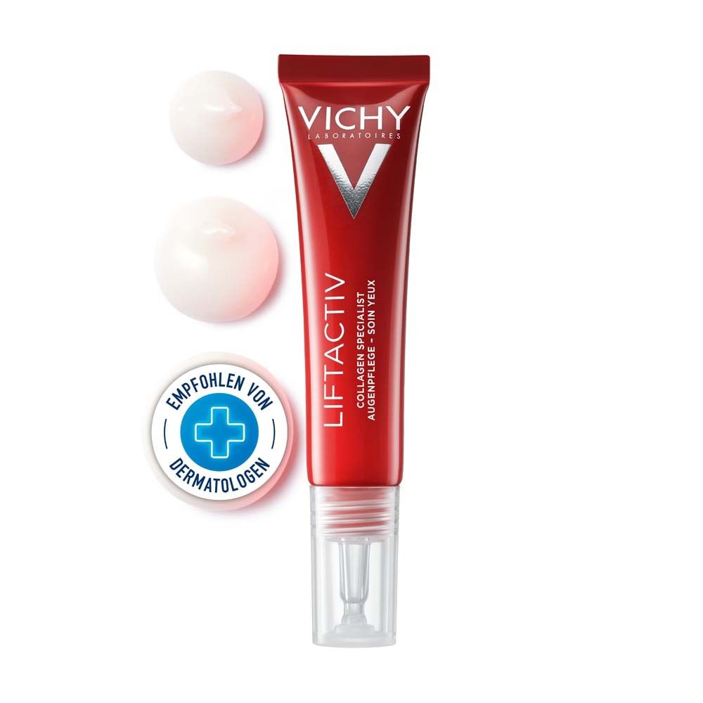 Vichy Liftactiv Collagen Specialist Augenpflege: Mildert sichtbar Krähenfüße, Tränensäcke und Augenringe.