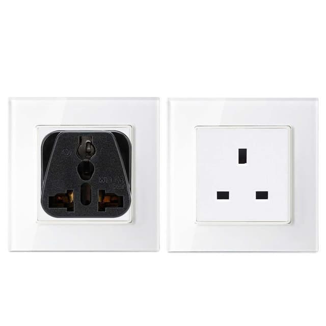 4x Stikkontaktadapter Rejsekonverter (britisk type g)