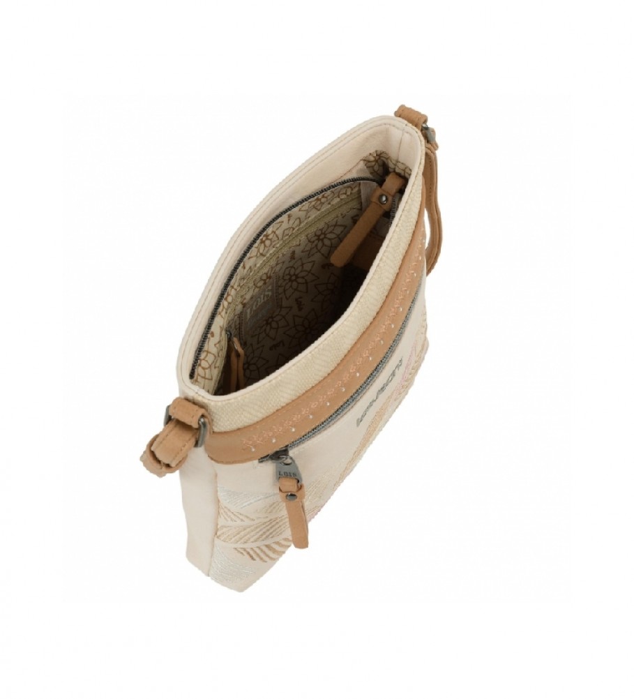 Lois Bandolera Galatea Bege, Marrom -21X23X4Cm