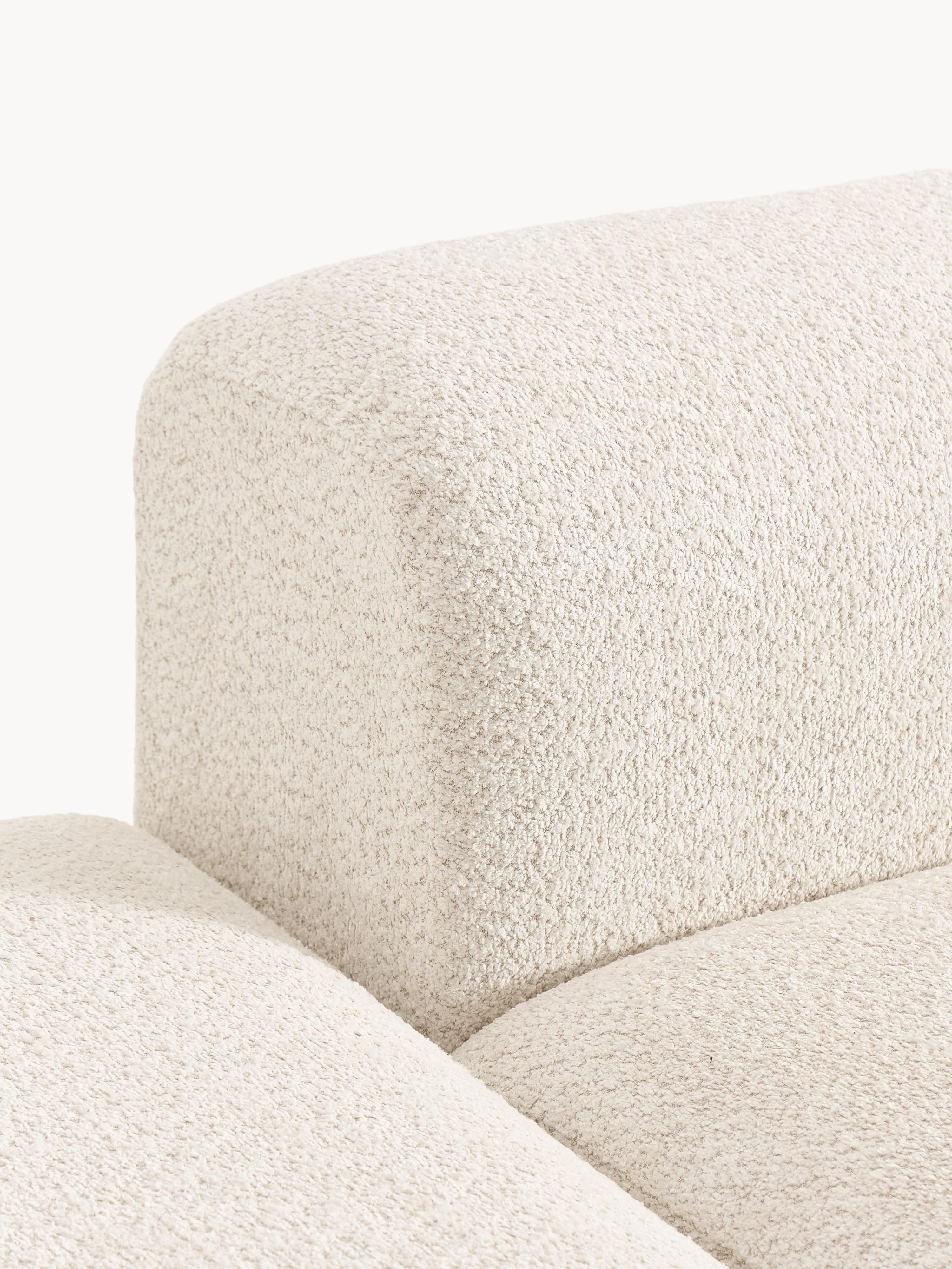 Modulaire hoekbank Natalie van teddy-bouclé