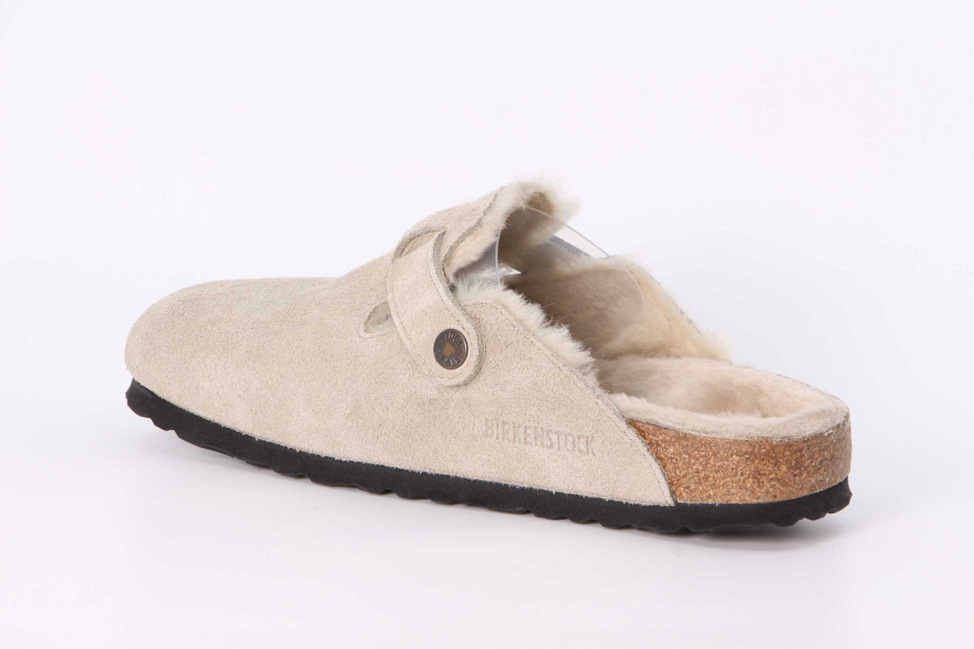 Birkenstock Boston Shearling schmal taupe
