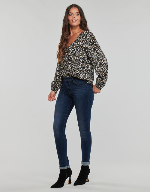 Vero Moda - VNMNAJA LS V NECK PLEAT SHIRT - Beige