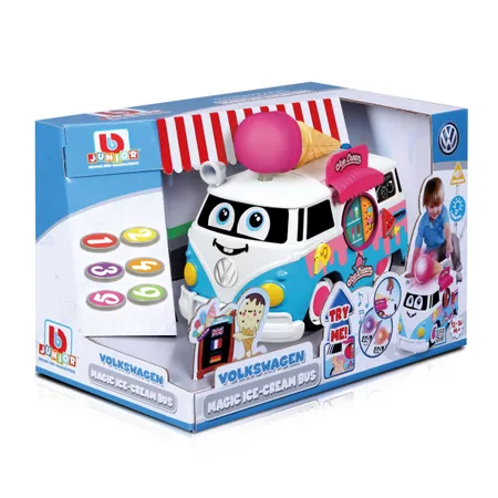 Bauer Magic Ice Cream Bus VW Samba 20cm, 3 Sprachen (DE/EN/FR)
