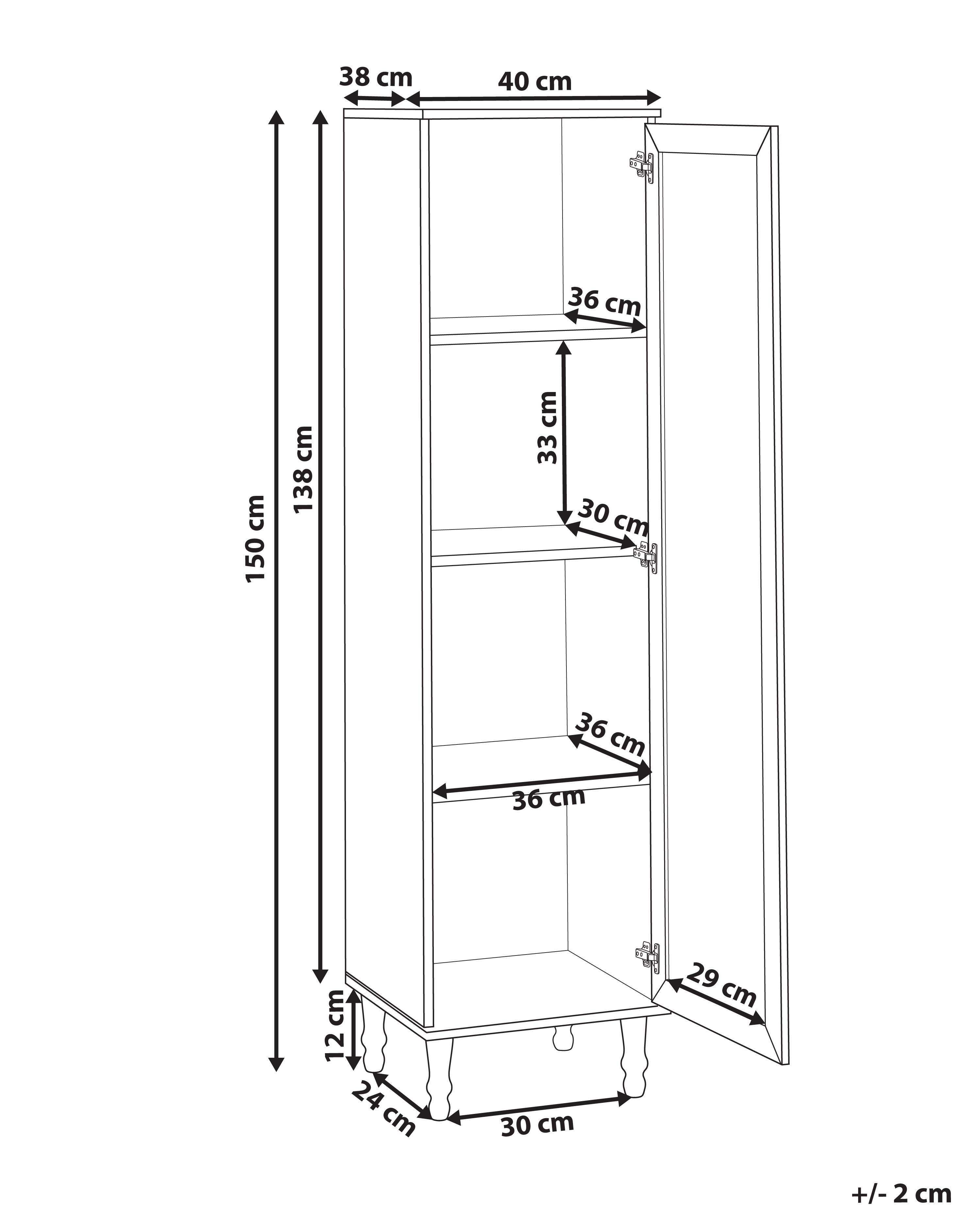 Glazen vitrinekast TINGLEDALE 40 cm Zwart