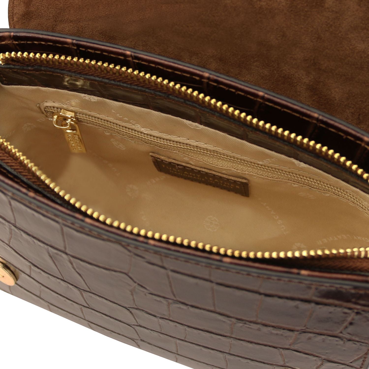 TL142503 – Croque – Croc print leren Handtas
