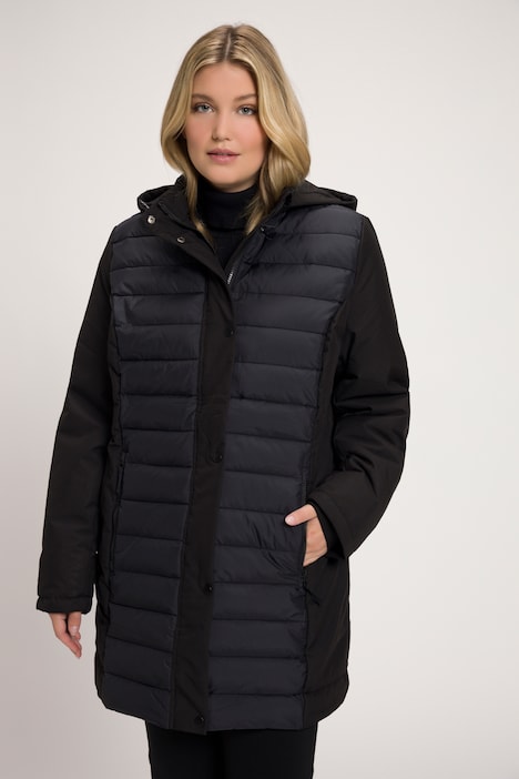Hybrid-Jacke, wasserabweisend, Stepp/Softshell, Kapuze