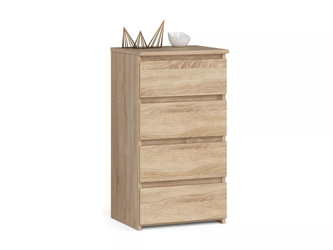 Commode AKORD CL4 Chêne Sonoma 40 cm 4 tiroirs façade Chêne Sonoma 40x35x74 cm