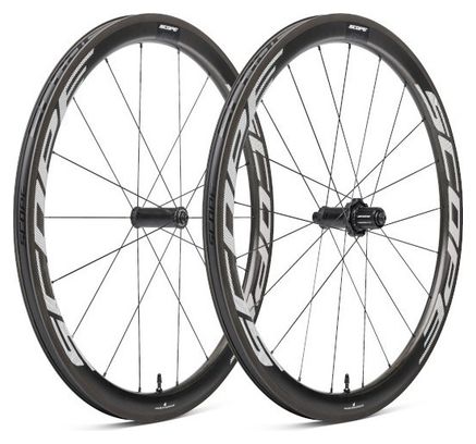 Paire de Roues Scope R4 700c | 9x100 - 9x130 mm | Patins | Noir/Blanc