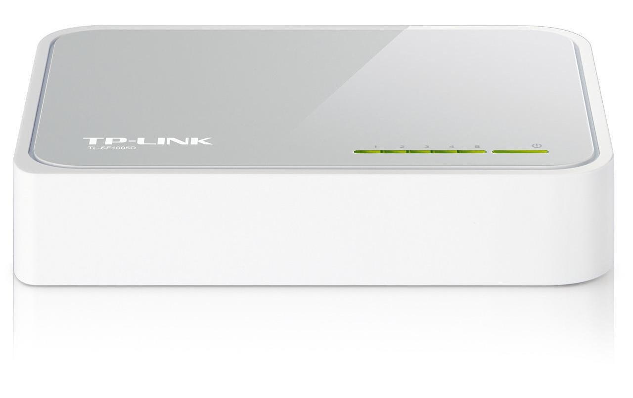 Switch TL-SF1005D 5 PortEffizienter 5-Port 10/100Mbps Desktop-Switch – Energiesparend, Lüfterlos, Universelle Kompatibilität