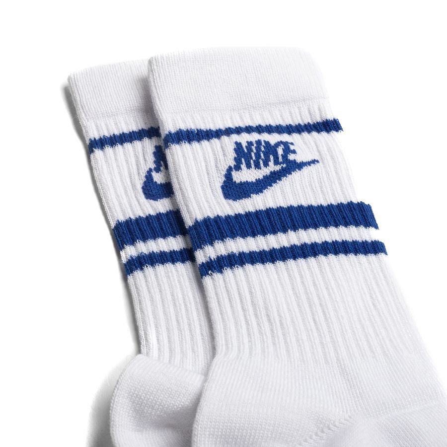 Nike Chaussettes NSW Crew Essential Pack de 3 - Blanc/Bleu