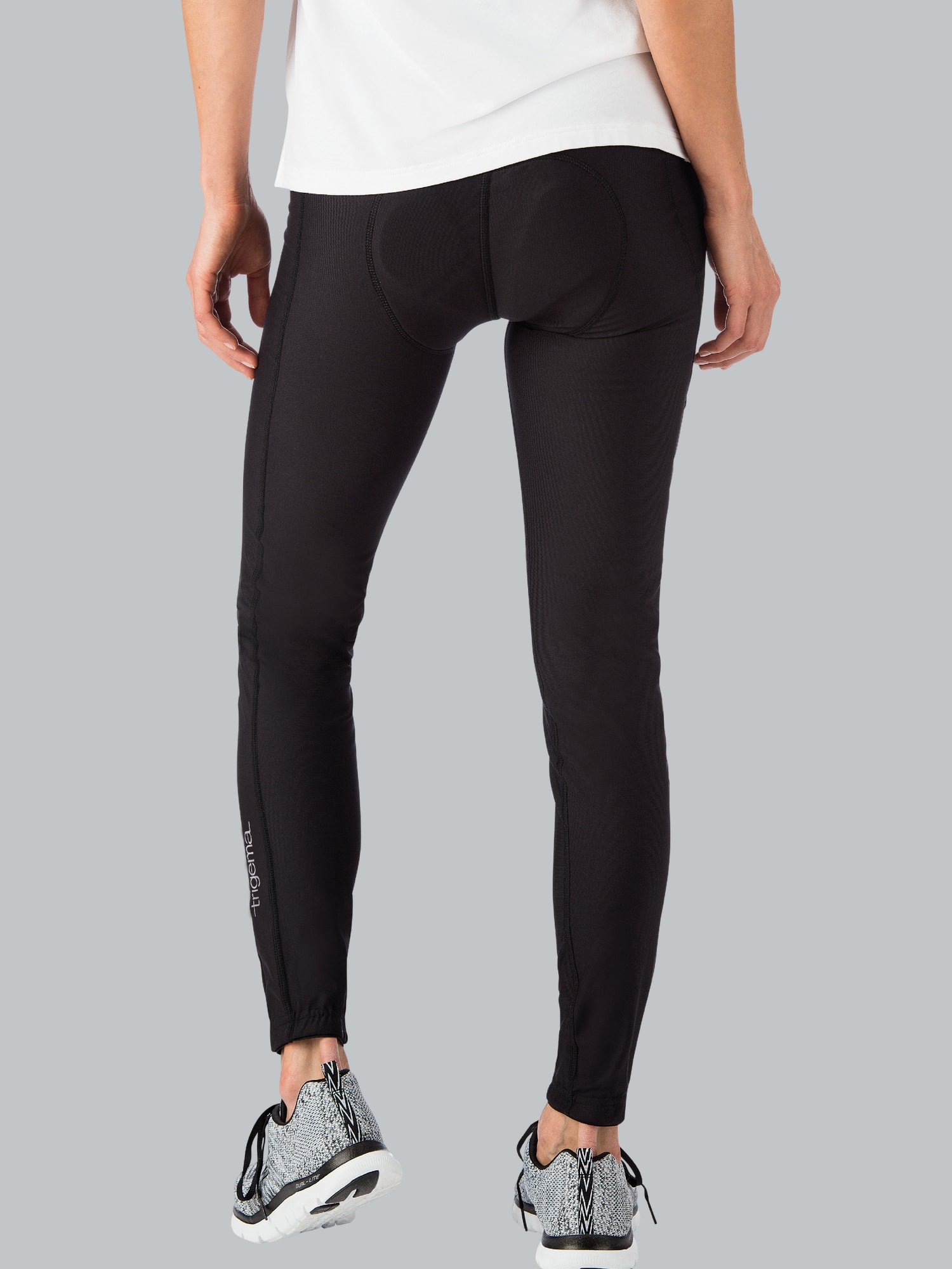 Lange Radler-Hose angeraut Schwarz