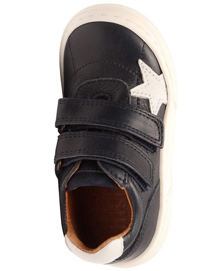 Leder-Halbschuhe KAE in navy