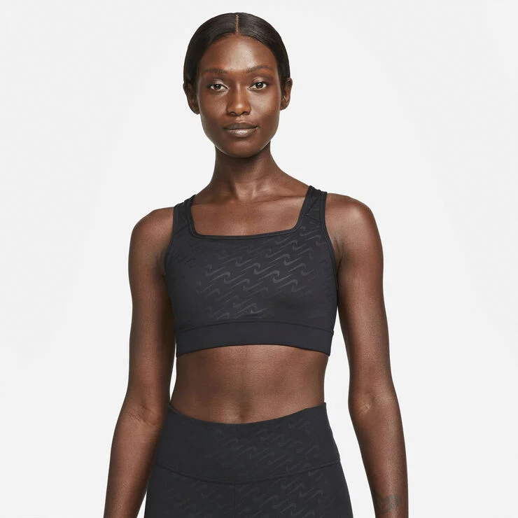 Nike Dri Fit Swoosh Icon Clash Medium Support Sports Bh Sort