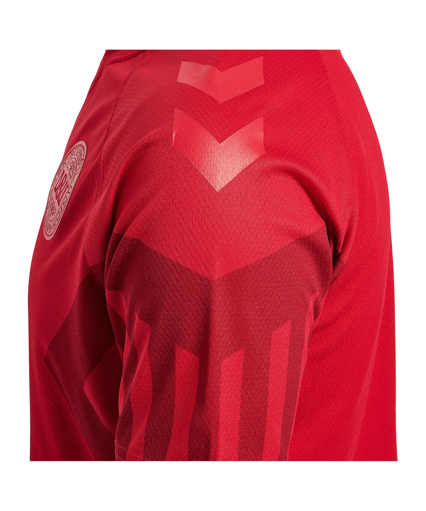 Hummel DBU Dänemark Trikot langarm Home WM 2022 Kids Rot F3365