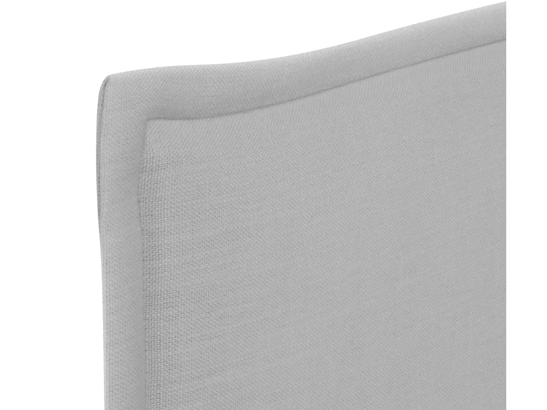 DHOME Tête de lit en lin naturel lisse avec garniture 145x50cm Lits 135/140 - Gris clair