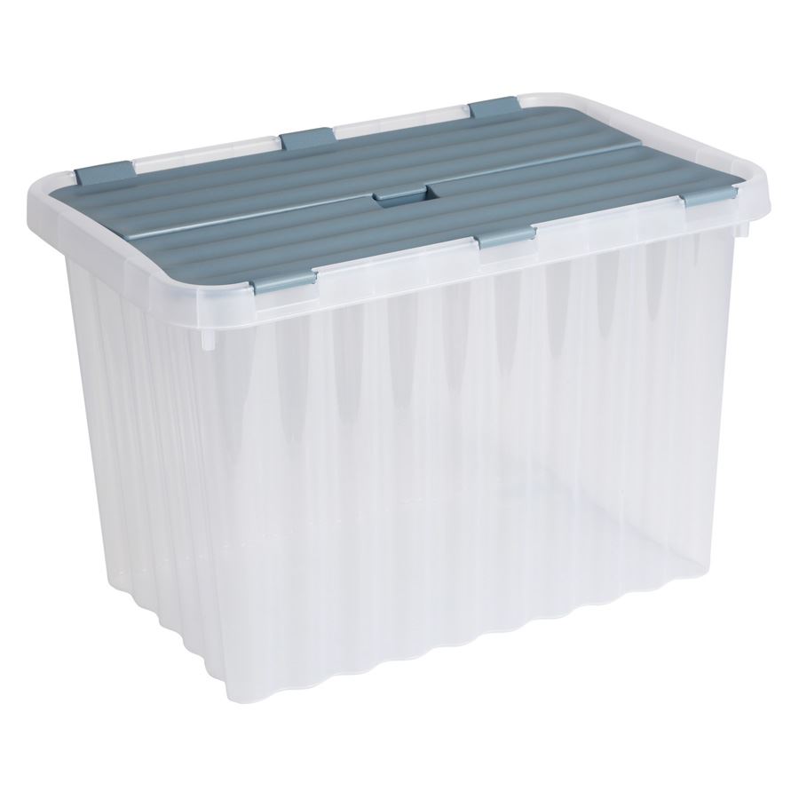 Wellenbox mit Klappdeckel 17 Liter Pastell/Schwarz