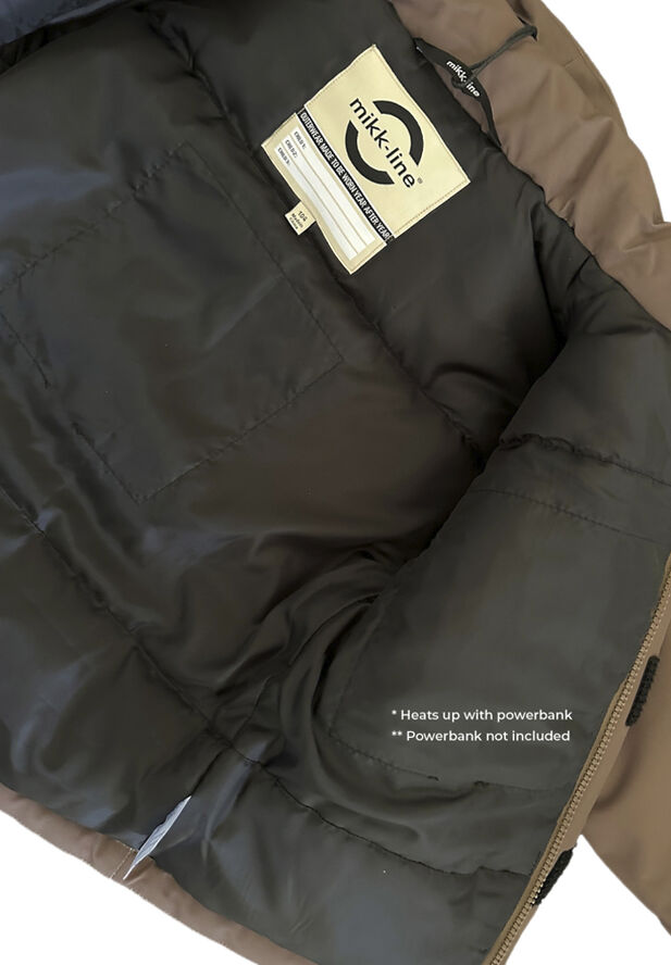 Mikk-Line Heating Jacket Parka Chocolate chip