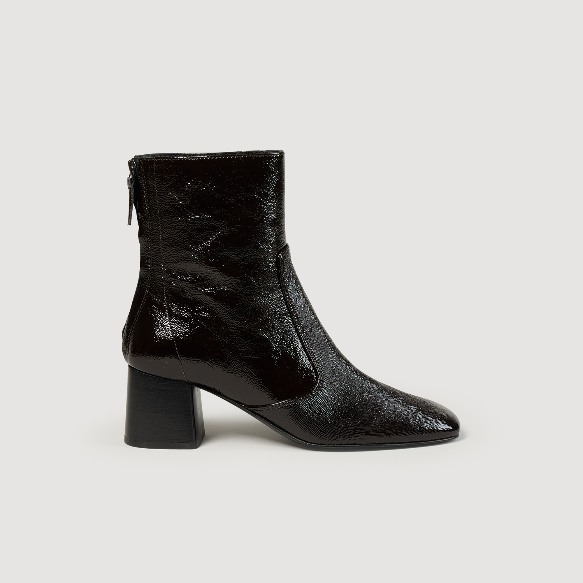 Bottines en cuir craquele