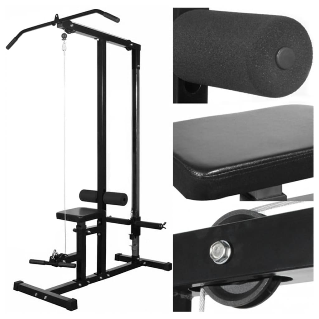 Máquina de musculação Vidaxl preta de 30,5 kg