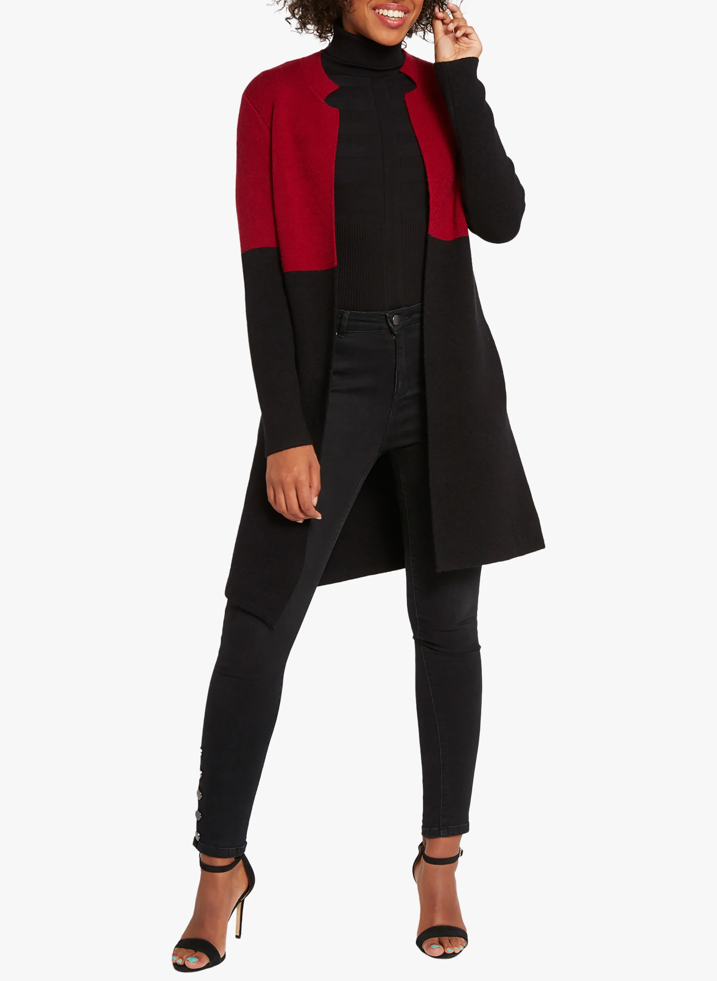 Gilet ouvert | Noir