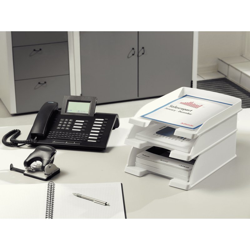 Corbeille à courrier Plus Jumbo, A4 polystyrène argent