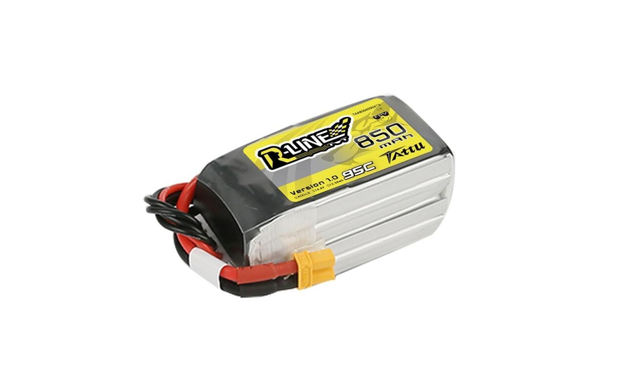 RC-Akku LiPo 850 mAh 14.8 V 95C R-Line4S LiPo Akku für Flugmodelle und Multikopter mit XT30 Stecker