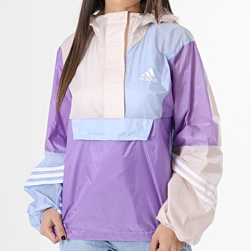 Veste Outdoor Capuche Femme HT8718 Bleu Violet