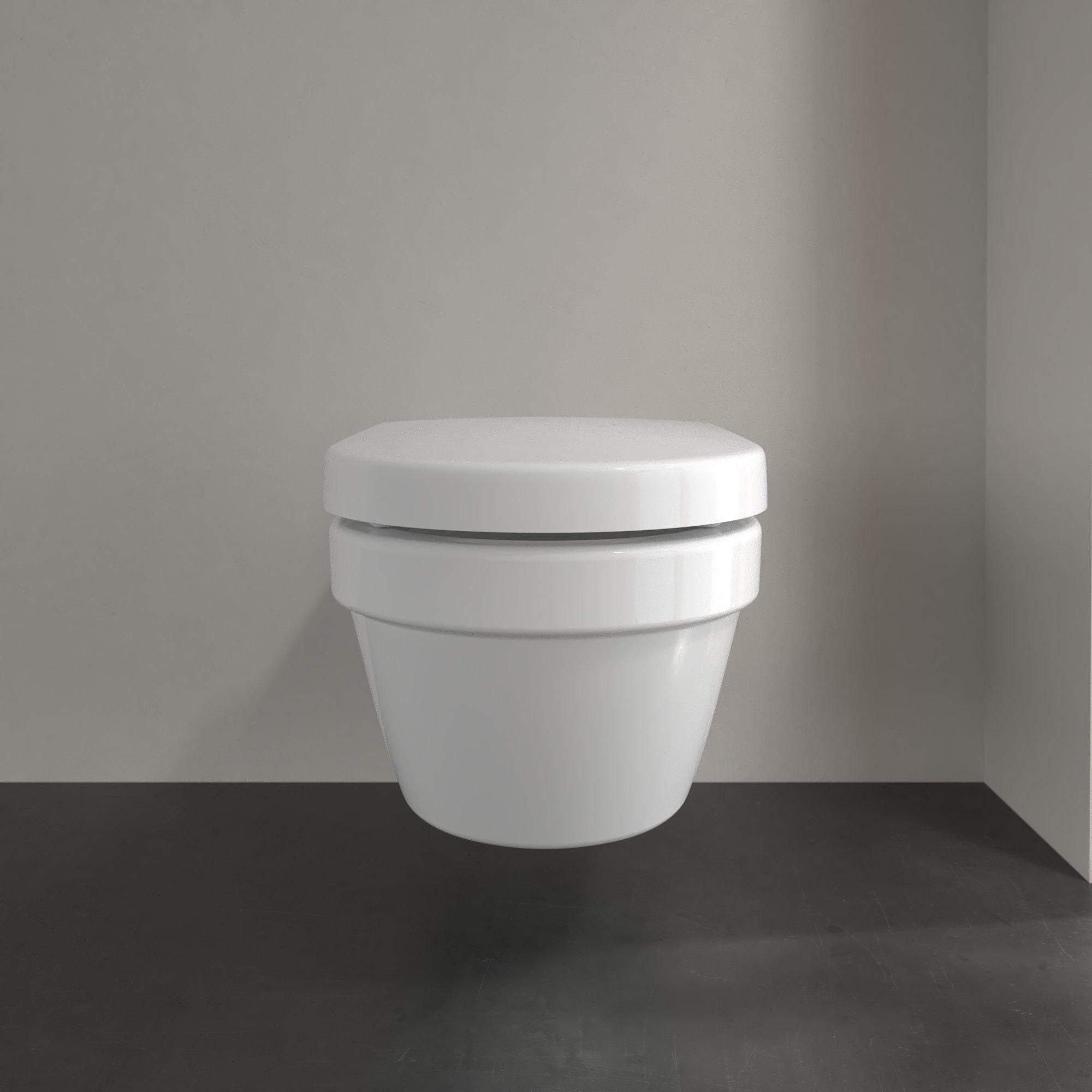 Villeroy & Boch ViCare randloos toilet extra lang recht CeramicPlus met AntiBac wit glans