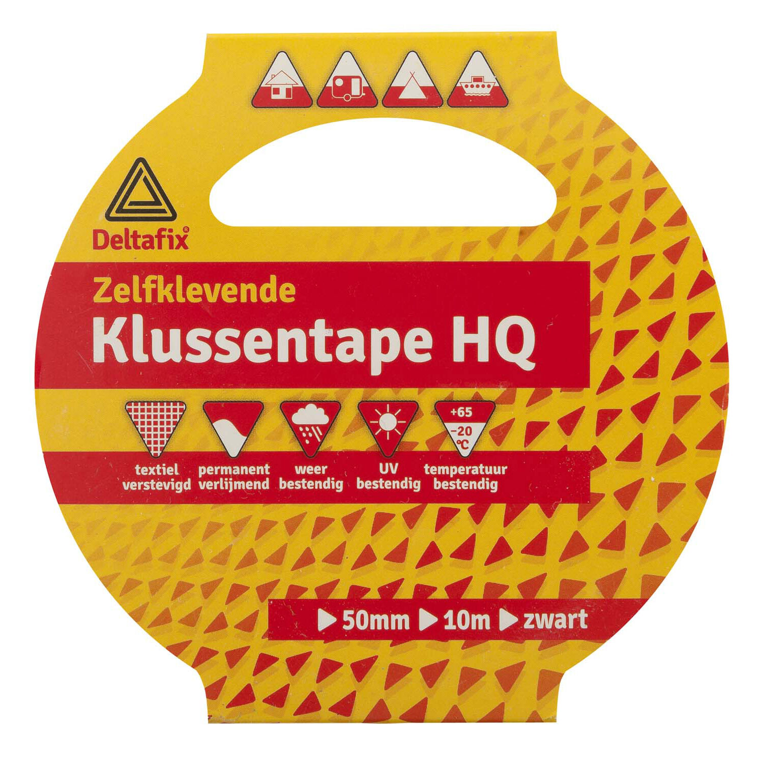 Deltafix Klussentape HQ 50mm 10m - Tape - 10x5x10 cm - Zwart - 10 cm