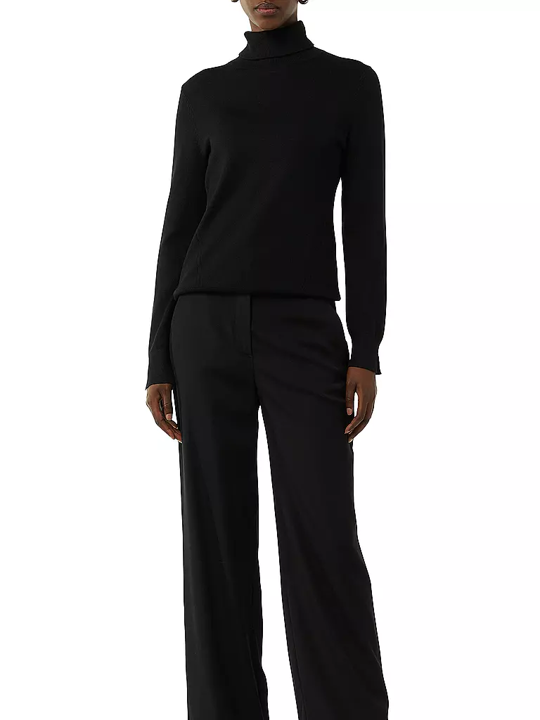 COMMA Rollkragenpullover schwarz