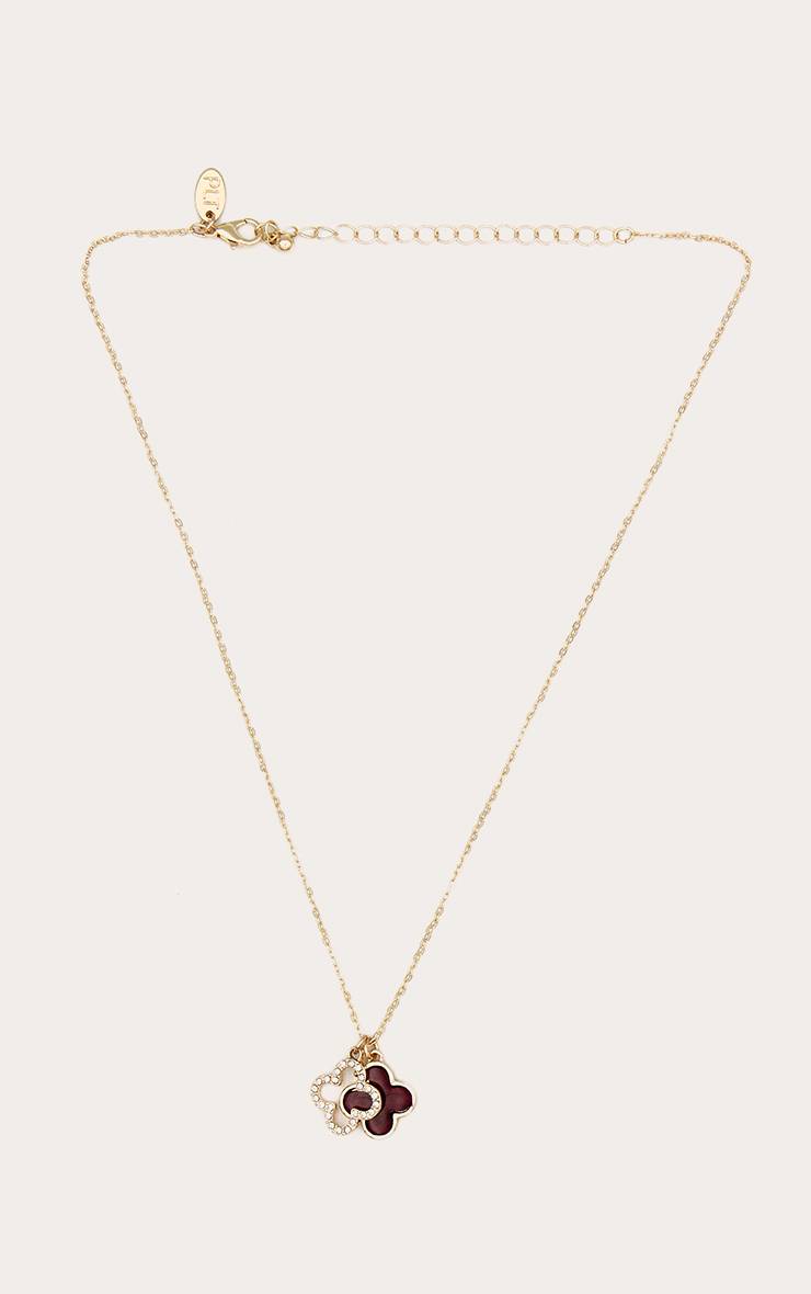 Rouge Bordeaux Collier Pendentif Simple Clou De Girofle