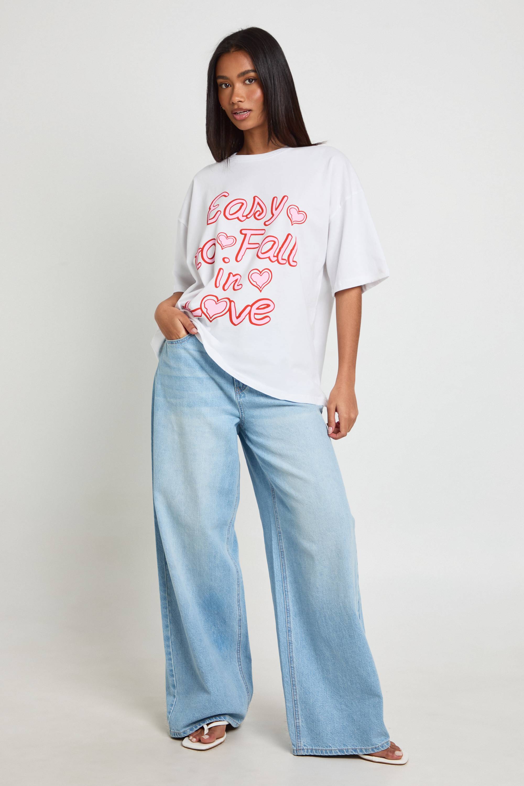 boohoo T-shirt Imprimé Easy To Fall In Love