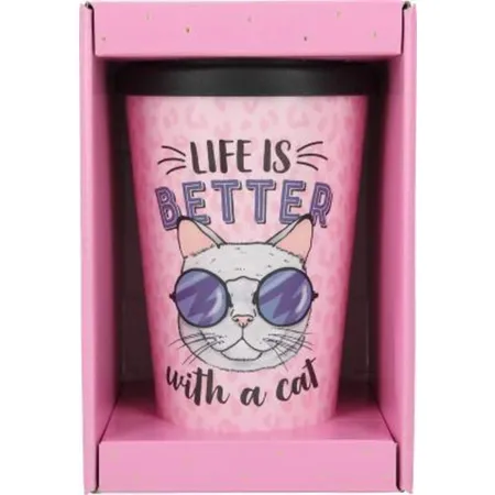 Depesche To-Go Becher mit Sprüchen - Life is Better with a Cat