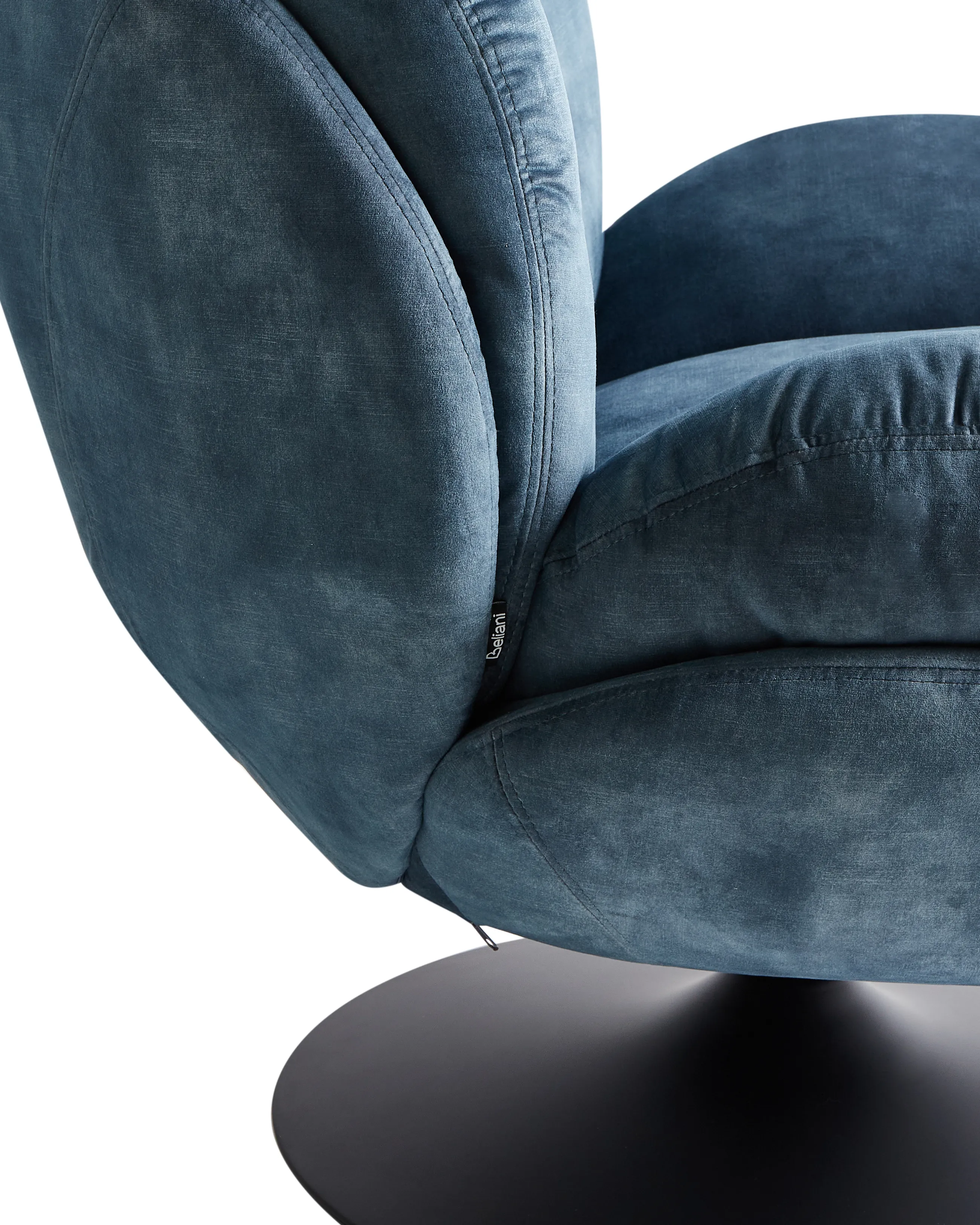 Draaifauteuil NOLVIK Fluweel Donkerblauw