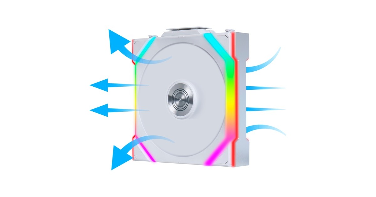 Lian LiUNI FAN SL120 Wireless Reverse Blade RGB case fans  (Wit, 3 stuks, 120 x 124.5 x 28 mm, PWM)