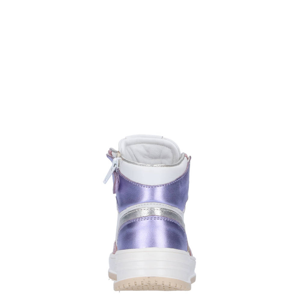 Hip leer sneakers roze/wit