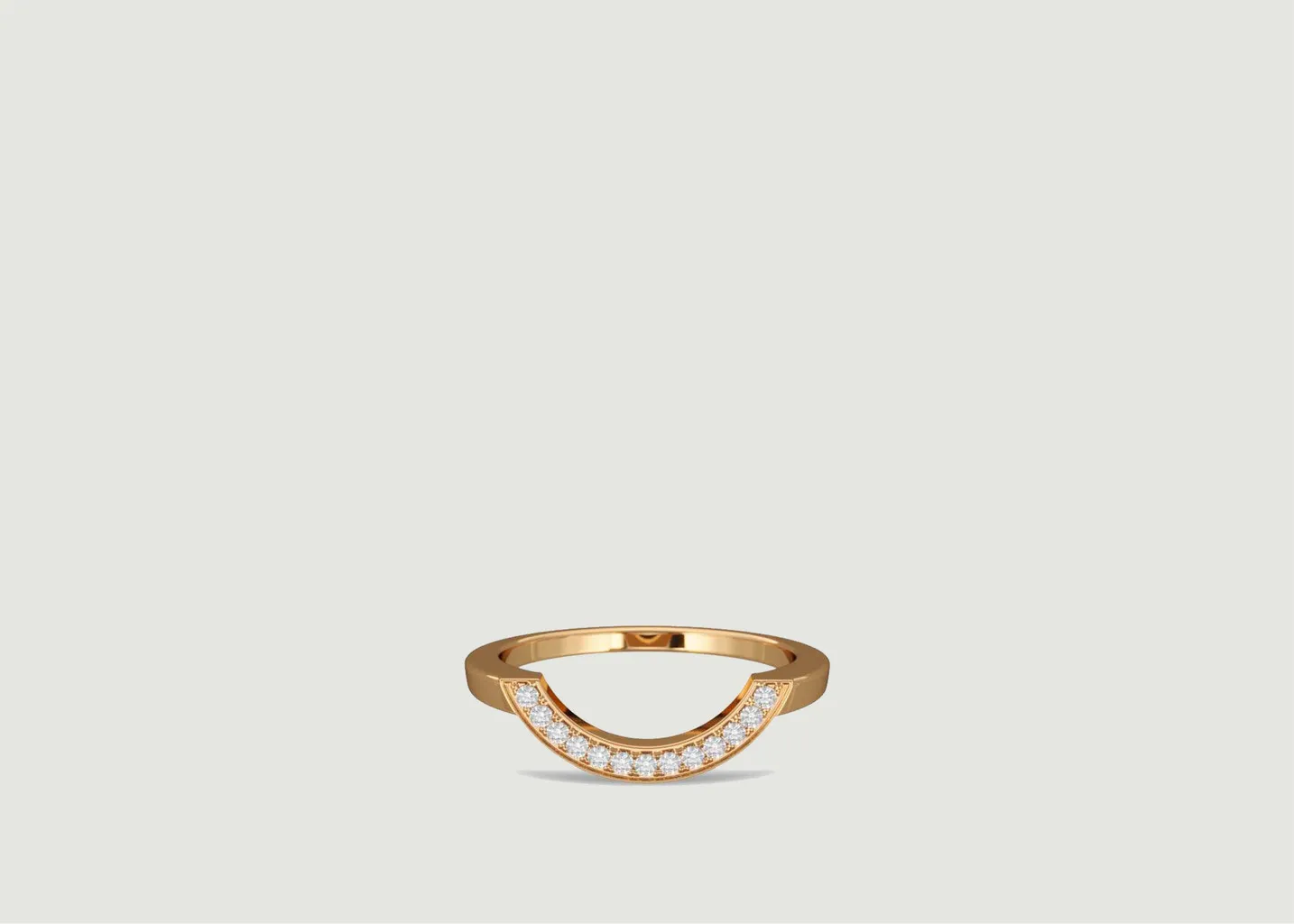 Bague Intrépide grand arc pavée Loyal.e